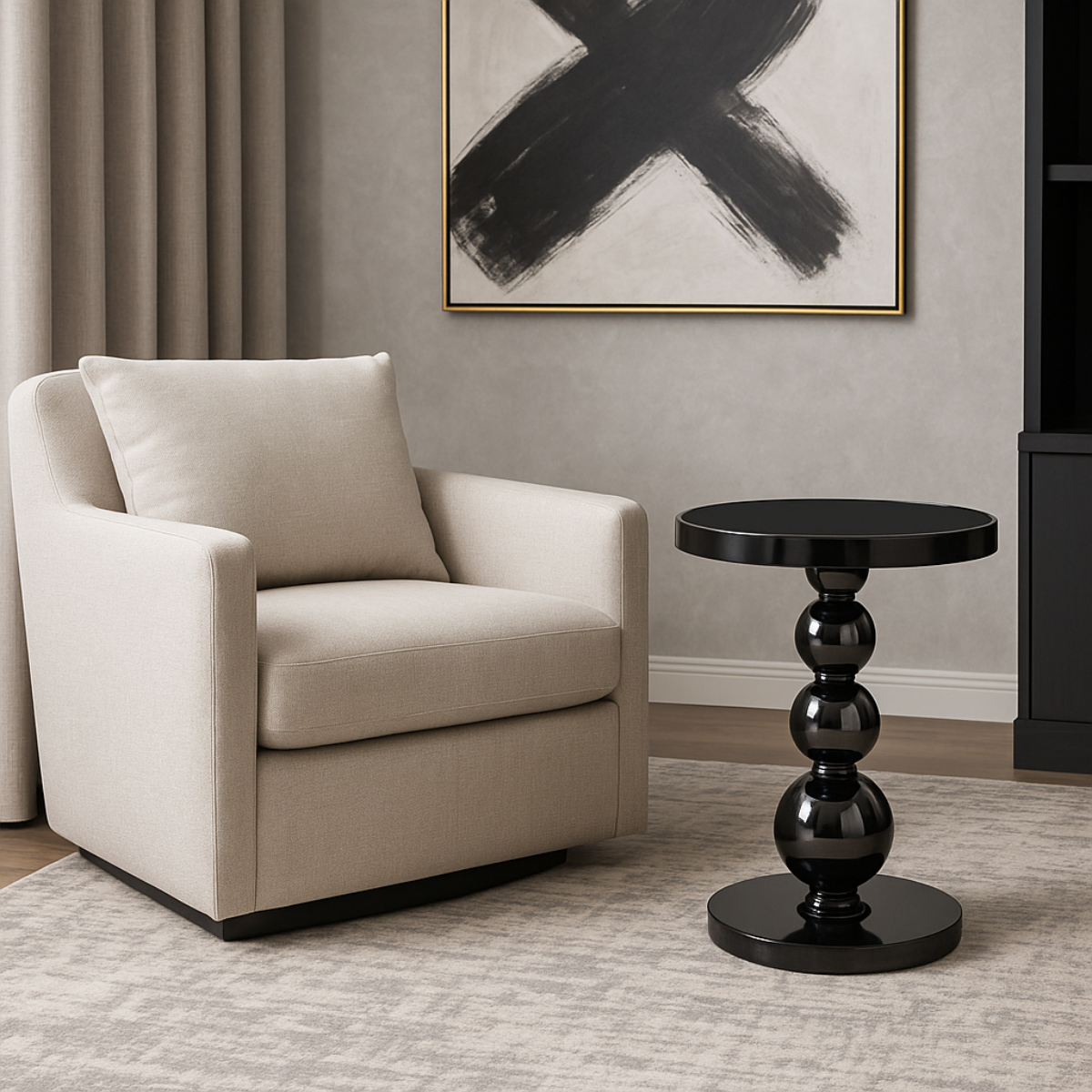 SI LIMA  Black classic Coffee table